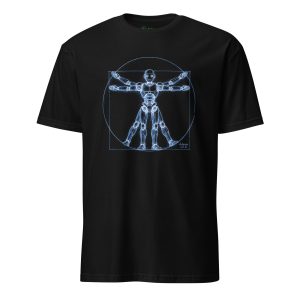 Short-Sleeve Unisex T-Shirt (Blue on Black)