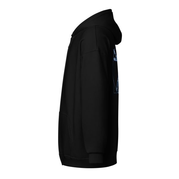 Unisex heavy blend zip hoodie (Blue on Black) - Image 3