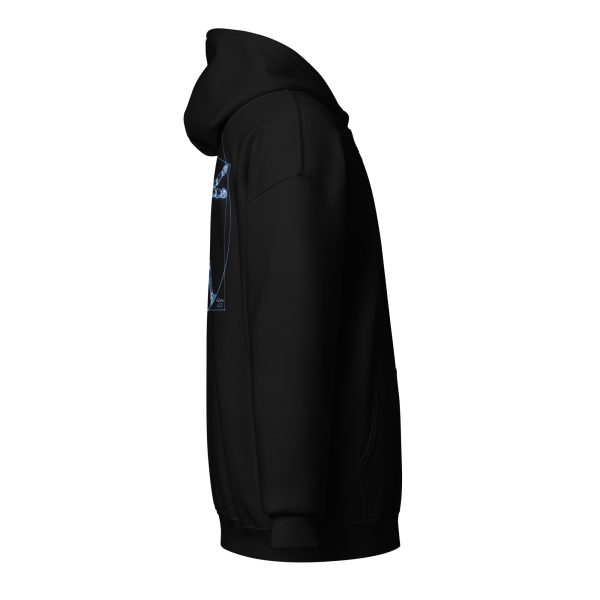 Unisex heavy blend zip hoodie (Blue on Black) - Image 4