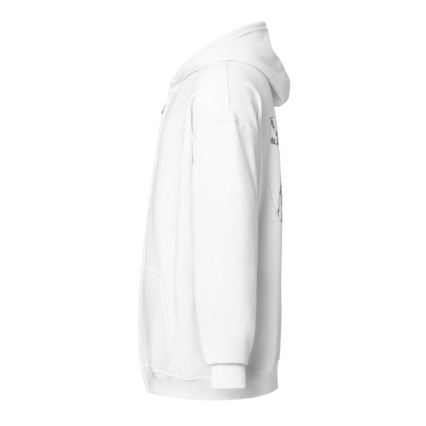 Unisex heavy blend zip hoodie (Black on White) - Image 3