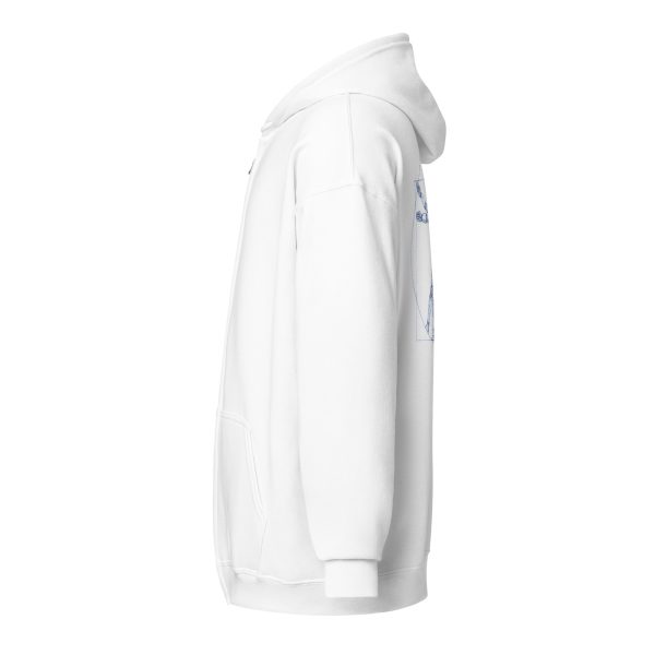 Unisex heavy blend zip hoodie (Blue on White) - Image 3