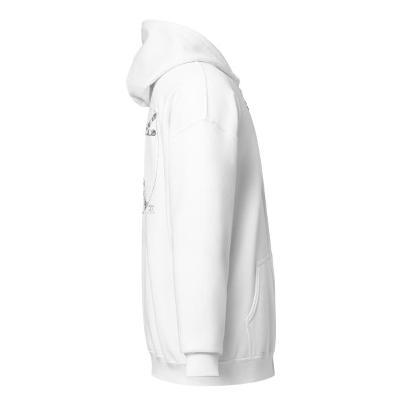 Unisex heavy blend zip hoodie (Black on White) - Image 4