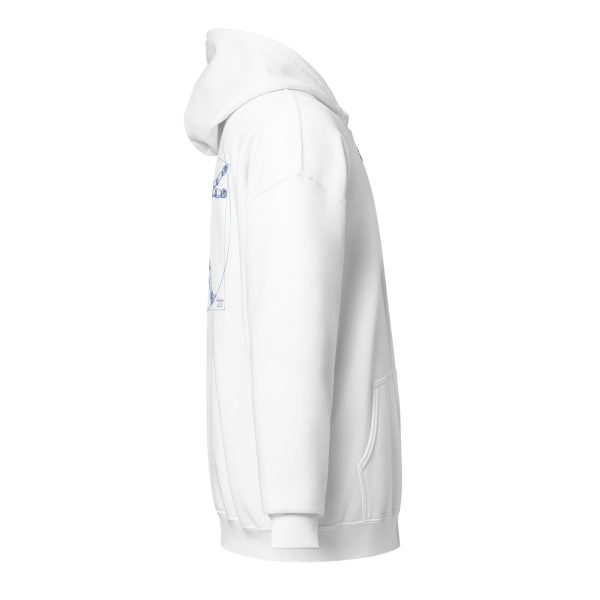 Unisex heavy blend zip hoodie (Blue on White) - Image 4